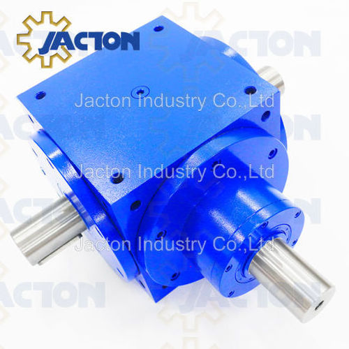 JTP240 Cubic Bevel Gearbox as a right angle transmission gearbox in mechanical linear actuator drive system