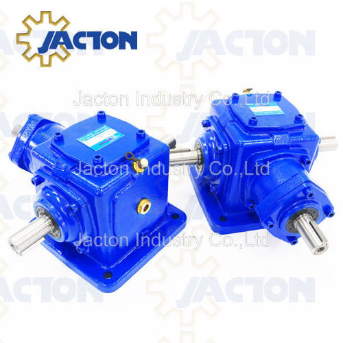 JT25 Spiral Bevel Gearbox is a 90 degree bevel gear reducer in manual screw jack lift table