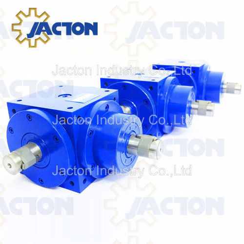 JTP90 Cubic Bevel Gearbox is right angle spiral bevel gearbox speed reducer for high tonnage lifting platform.