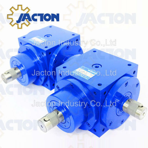 JTP90 Cubic Bevel Gearbox is right angle spiral bevel gearbox speed reducer for high tonnage lifting platform.