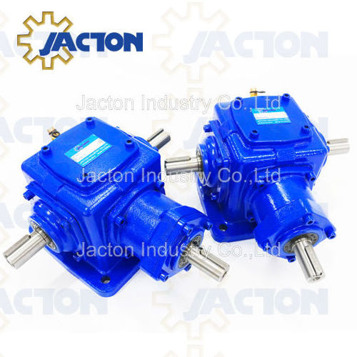 JT25 Spiral Bevel Gearbox is a 90 degree bevel gear reducer in manual screw jack lift table