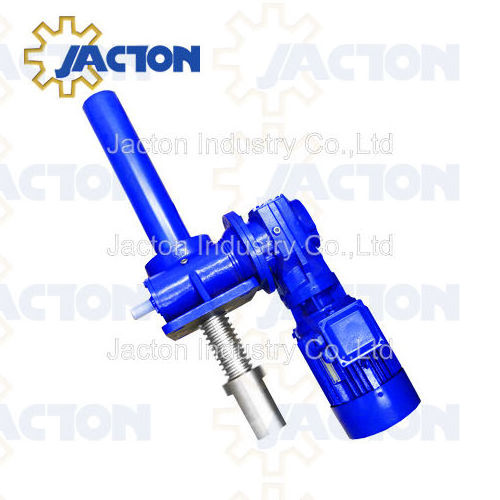 small DC motorised screw jack which can lift 3 tonnes of load by using worm gear