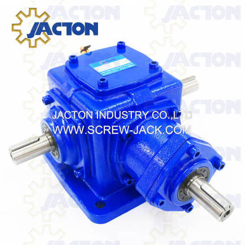 JT15 Spiral Bevel Gearbox called bevel 90 degree drive gearbox is in linear threaded lifting system