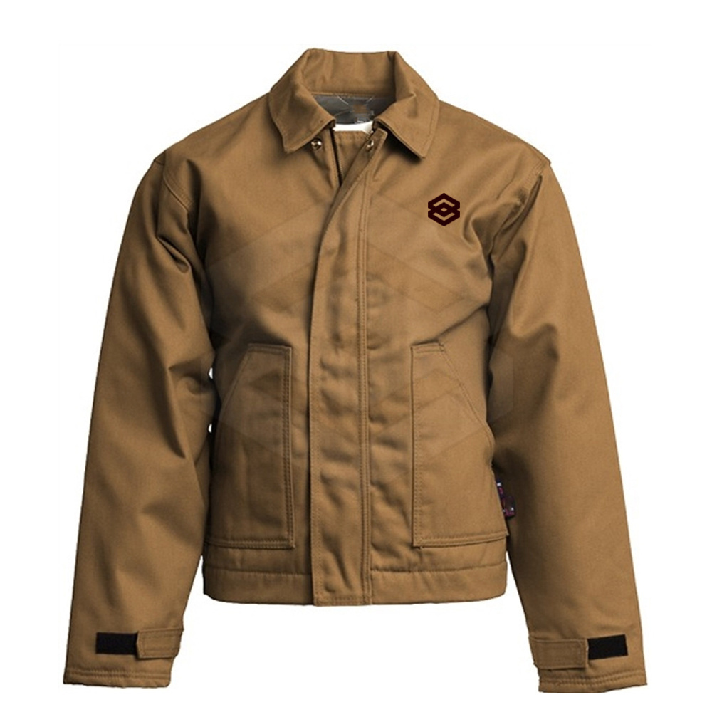 High Quality Work Wear Men Fire Resistant Jackets Plus Pocket Low MOQ Men Clothing Fire Resistant Jackets