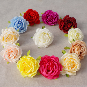 JAD Artificial Flowers Heads Wholesale Silk Rose Head Artificial Flower for  FLOWER Wall Decoration