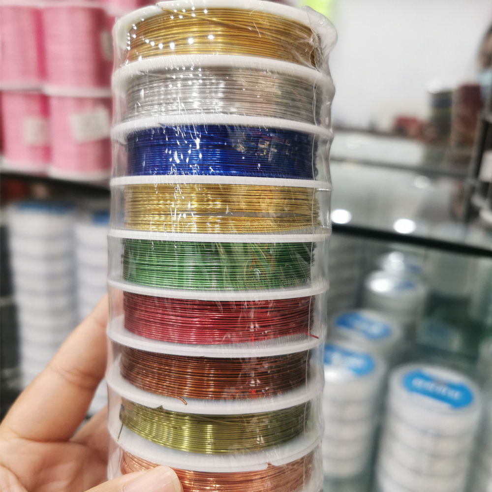 Wholesale Copper Wire Gold Silver Colorful Craft Beading Wire for Bracelet Necklaces Earring Jewelry Making Supplies