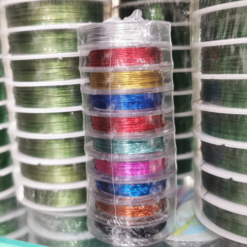 Wholesale Copper Wire Gold Silver Colorful Craft Beading Wire for Bracelet Necklaces Earring Jewelry Making Supplies