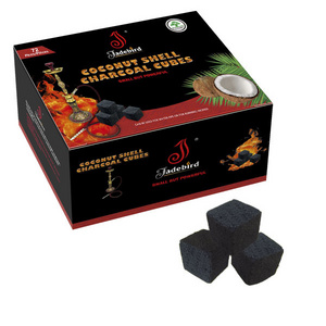 White ash hookah charcoal cube shisha charcoal coconut charcoal