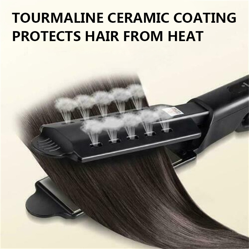 Professional Salon Wet Dry Fast Styler Electric Titaniums Ceramic Tourmaline Ionic Flat Iron Steam Hair Straightener