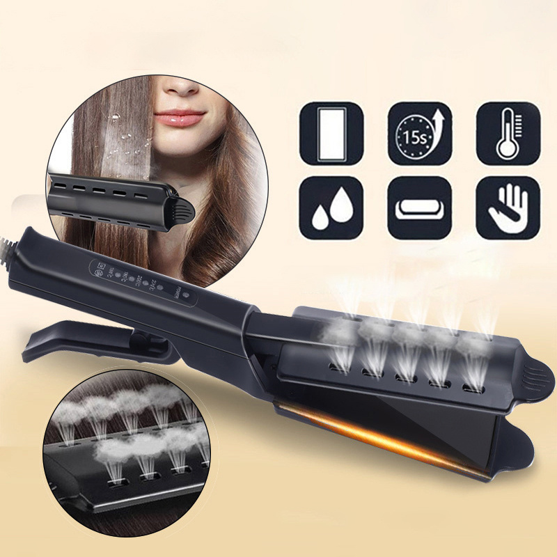 Professional Salon Wet Dry Fast Styler Electric Titaniums Ceramic Tourmaline Ionic Flat Iron Steam Hair Straightener