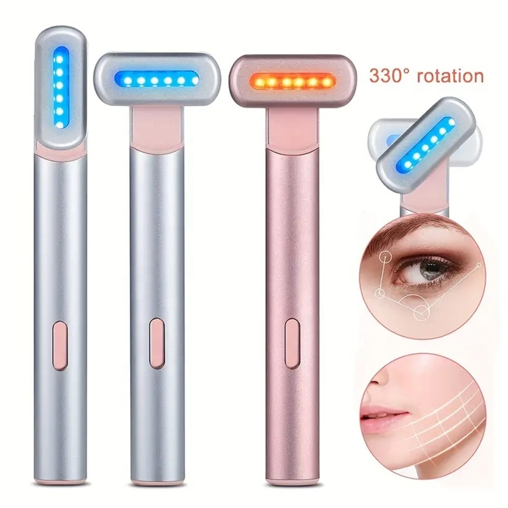 2024 LED Red Blue Light Eye Machine Rechargeable Skin Lifting Device for Eye Dark Circles Face Care Ems Beauty Wholesale Tool