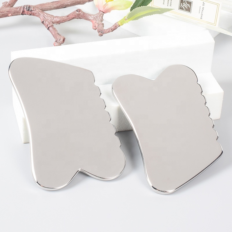 Gua Sha Stainless Steel Scraping Massage Tool Custom-Gua-Sha-Tool Stainless Steel Recycled Stainless Steel Gua Sha