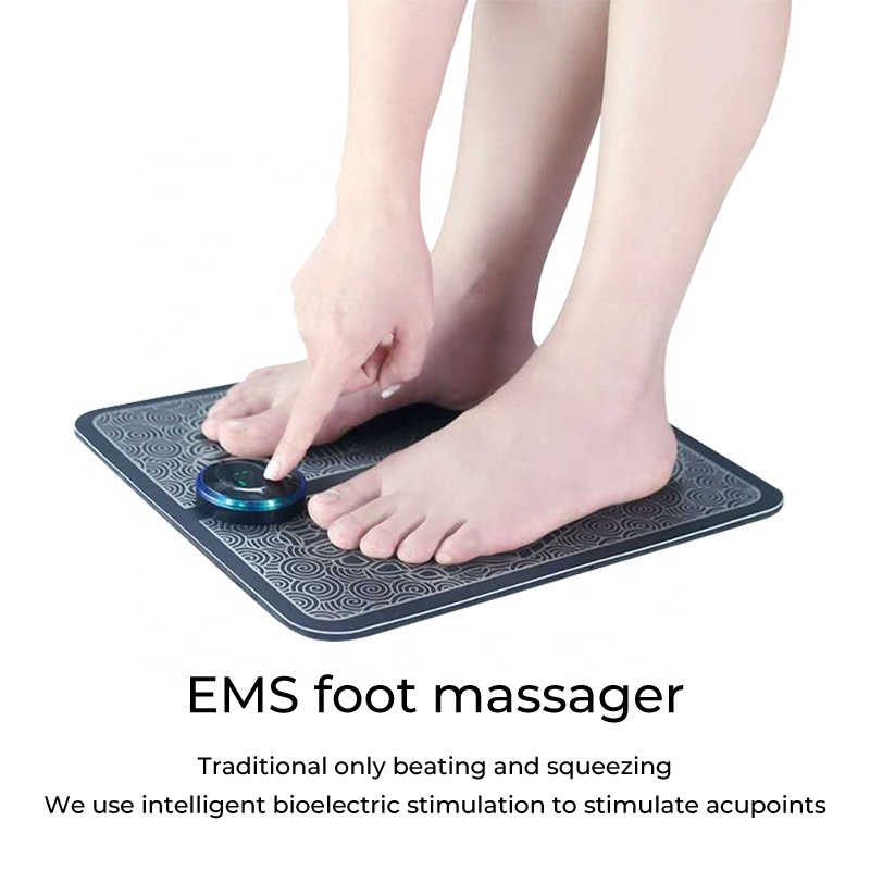 High Quality USB Electric Foot Massager Health Care Products With Box 6 Mode 9 Gears Portable Ems Foot Massager