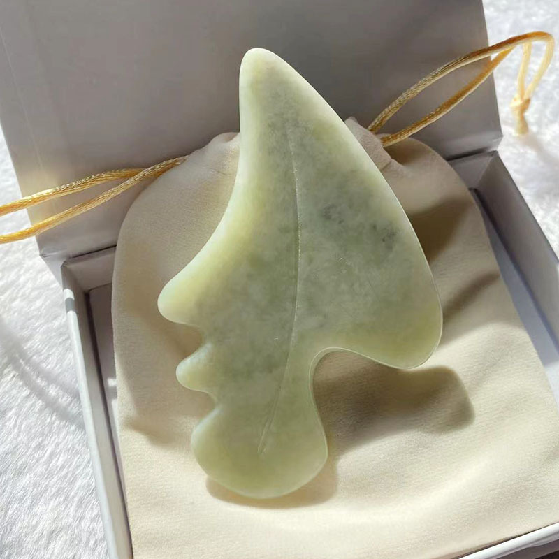 Custom-designed skincare multi-purpose curvaceous gua sha pure xiuyin jade gua sha face lifting tool facial gua sha massage