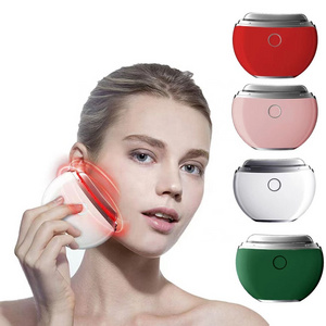 2024 Mini LED Light Gua Sha Face Beauty Device Red Light Therapy Electric Guasha Face And Neck Lift Machine Electric LED Gua Sha