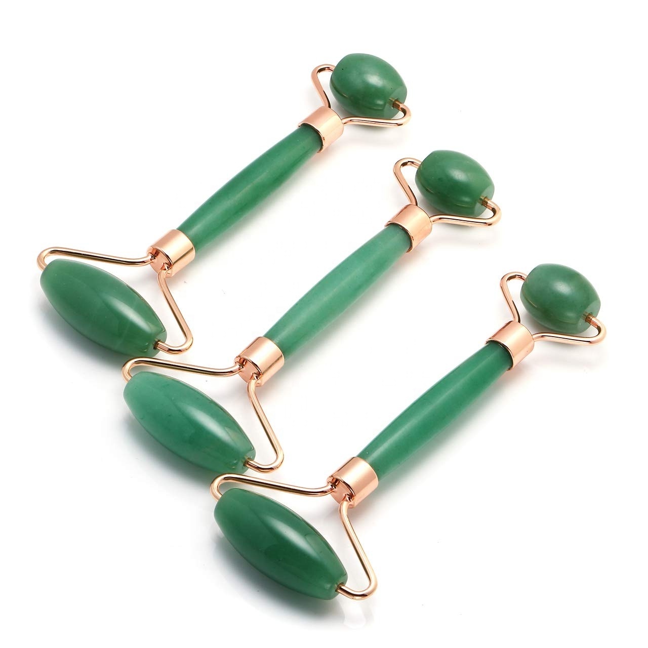 High Quality Nephrite Jade Custom Gemstone Facial Roller Jade Massage Face Roller Crystal Green Jade Roller