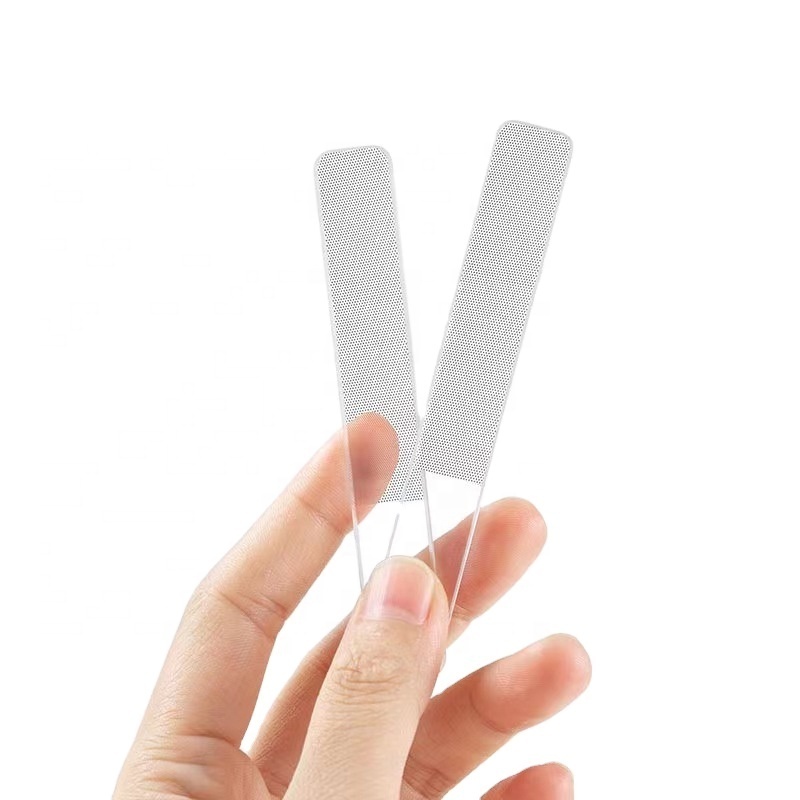 Glass nail file with shell Custom Logo Beauty Equipment Nail File Clear Glass With Cases Manicure Tools Nail Polishing Strip