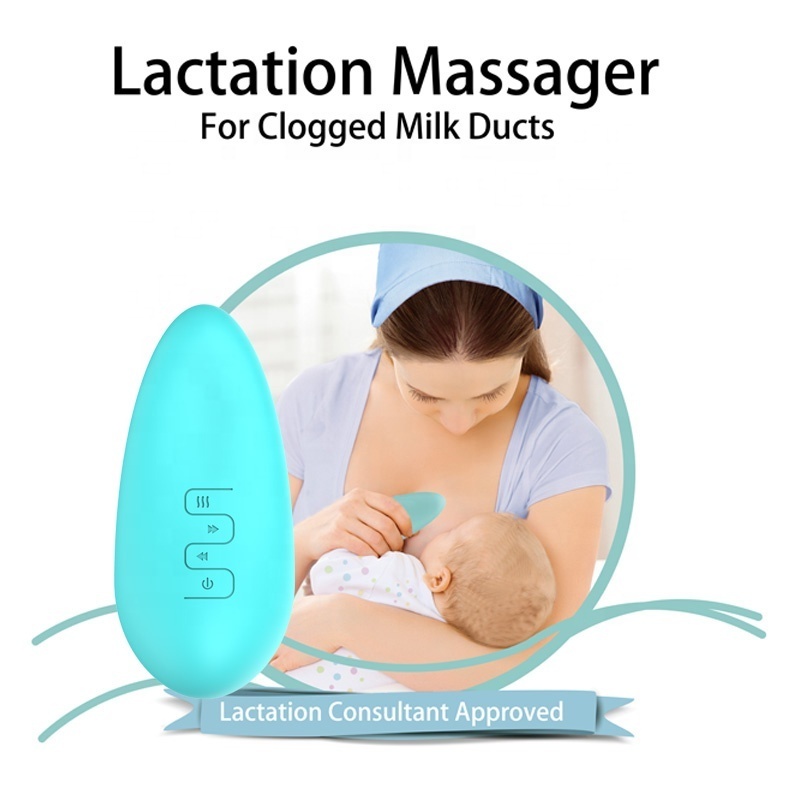 New Wireless Motherly Care Electric Silicone Breast Massager Breastfeeding Lactation Massager Vibrating Breast Care Massager