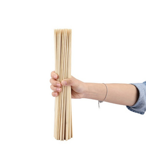 100pcs 25cmx3mm BBQ Accessories Bamboo Skewers BBQ Wood Skewer Set Tornado Potato Food Sticks Fruit Dessert Sticker Brochette