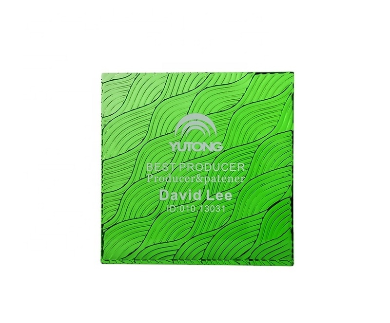 Jadevertu 2024 wave crystal plaque for recognition achievement liuli  souvenir crystal plaque award