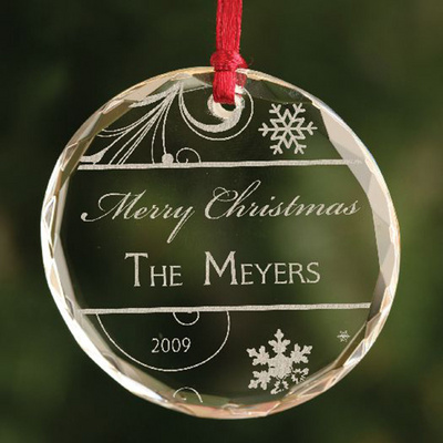 wholesale Blank Crystal Christmas Ornament Round Glass K9 Crystal Hanging Ornaments for Decoration Pendant souvenir