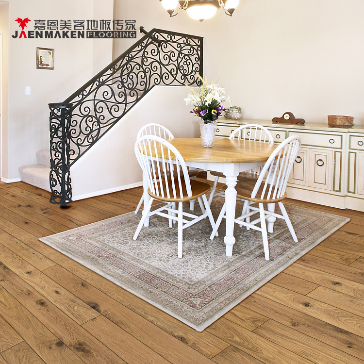 Oak Wood Ukraine Handscraped Hardwood Flooring Timber Laminate Flooring