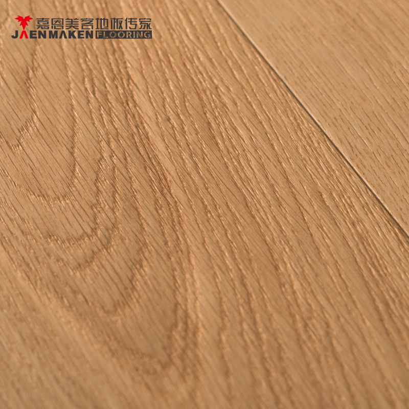 European White Oak Natural Color Solid Wood Floor Shallow Brushed UV Oil Household Floor