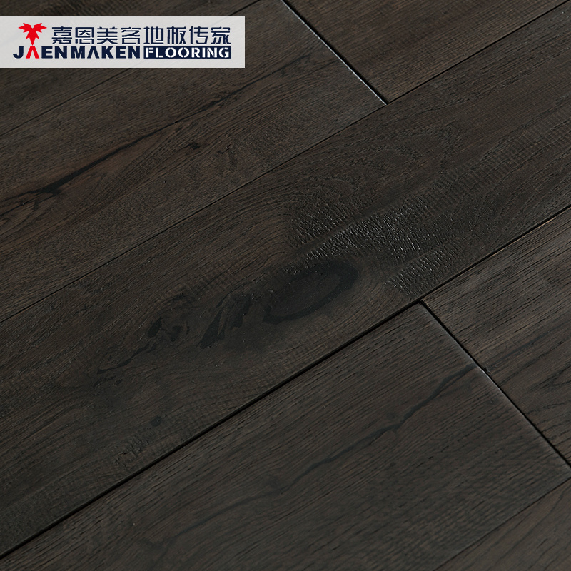 Grey Timber Solid Hardwood Flooring Hand Scraped Waterproof 18 Mm or 15mm Oak Flooring White Oak Apartment Grey Shadow Jaenmaken