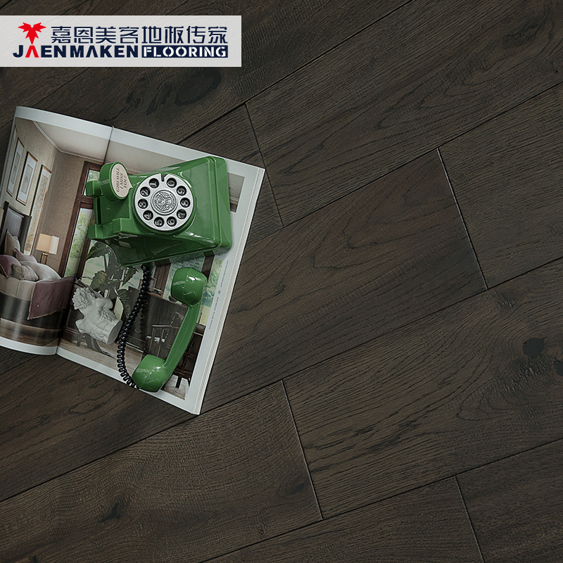 Grey Timber Solid Hardwood Flooring Hand Scraped Waterproof 18 Mm or 15mm Oak Flooring White Oak Apartment Grey Shadow Jaenmaken