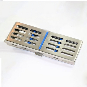 Wholesale Stainless Steel Dental Sterilization Box Autoclavable Surgical Sterilization Rack Dental Disinfection Tray