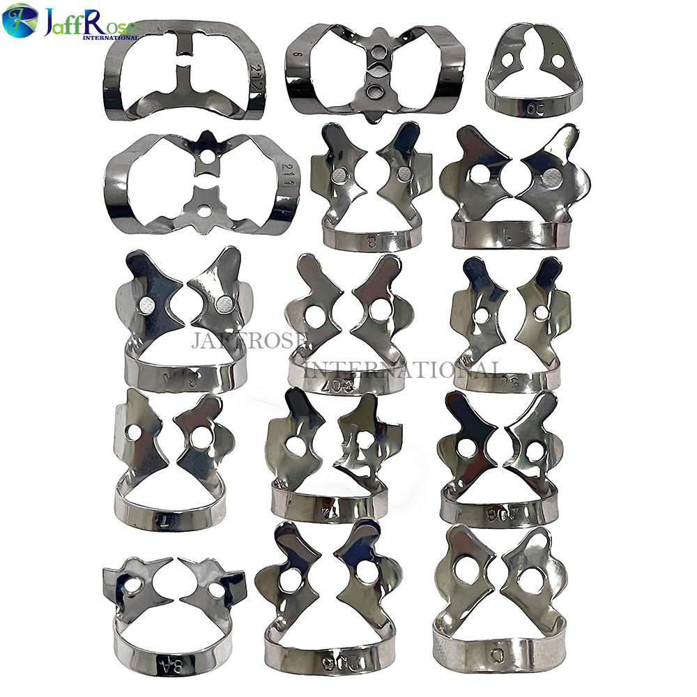 18 Pieces Set High Quality Stainless Steel Rubber Dam Kit High Quality 15 Clamps 3 Frames Small Medium Large