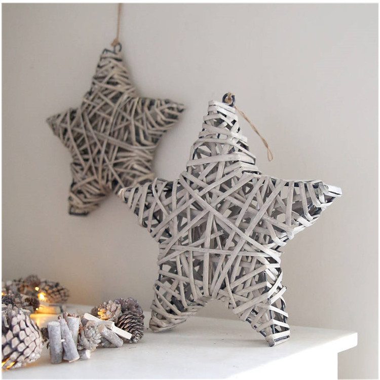 2023 UK  HOT SALE Wholesale Festive Display Wall Hanging Christmas Willow Star Christmas Tree  navidad Decoration