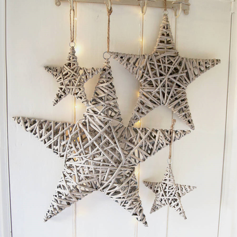 2023 UK  HOT SALE Wholesale Festive Display Wall Hanging Christmas Willow Star Christmas Tree  navidad Decoration