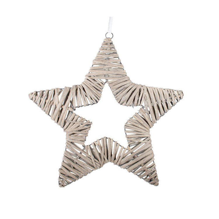 2023 UK  HOT SALE Wholesale Festive Display Wall Hanging Christmas Willow Star Christmas Tree  navidad Decoration