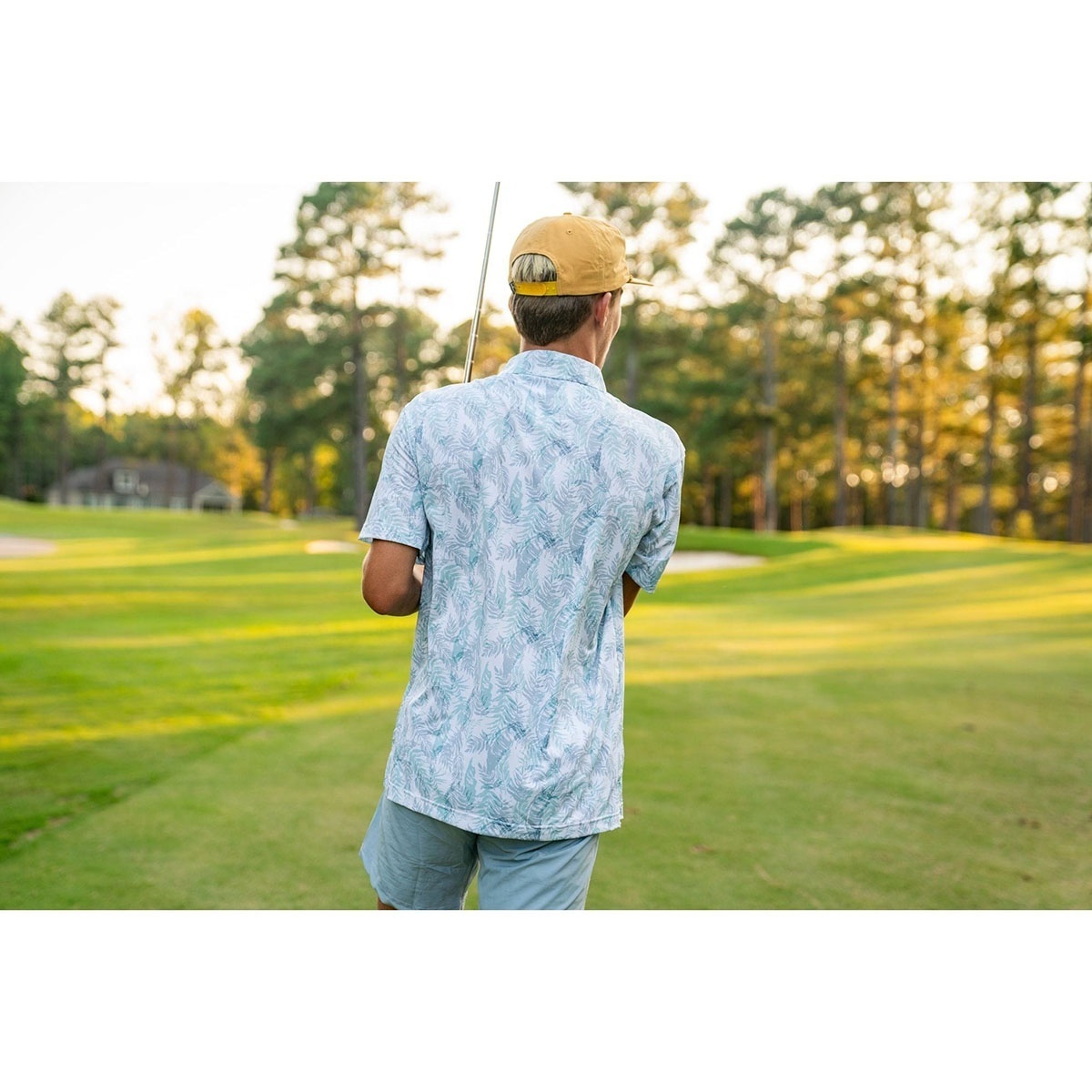 Custom 88 Polyester 12 Spandex Quick Dry Oversized Graphic Print Performance Short Sleeve Golf Polo Shirt For Men