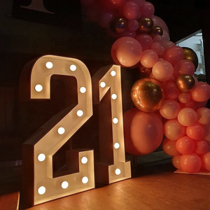 JAGUARSIGN Manufacturer Custom Marquee Letters Giant Birthday LED Marquee Numbers Party Decoration