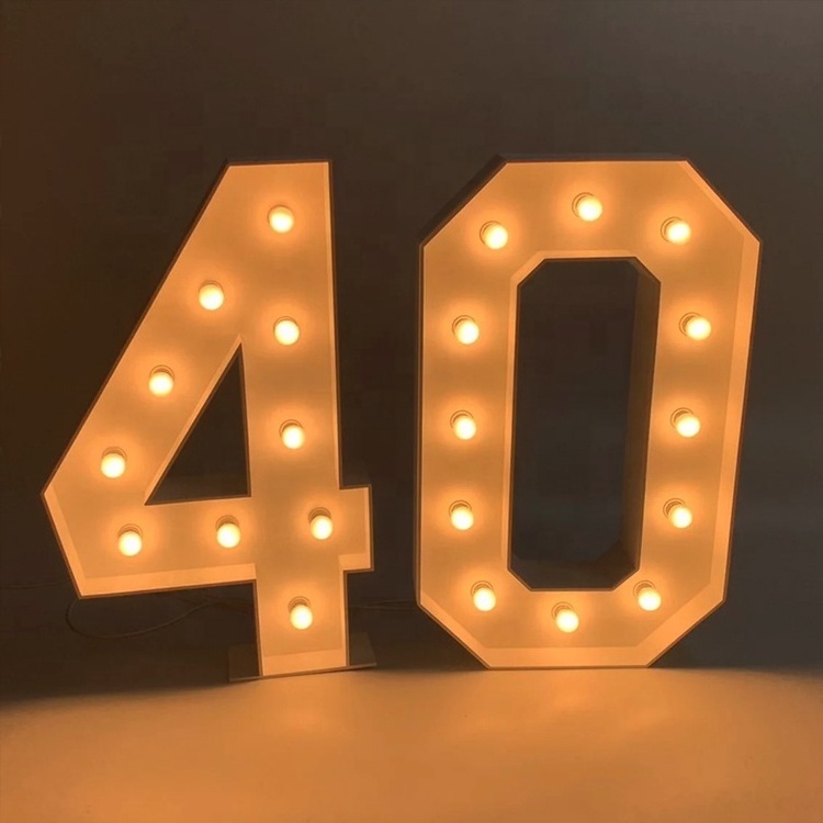 JAGUARSIGN Manufacturer Custom 4ft Marquee Light up Numbers 0-9 Letters A-Z Giant Light Up Numbers Anniversary Birthday Deco