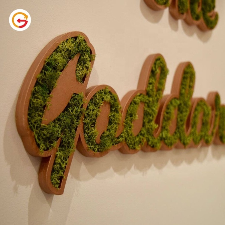 JAGUARSIGN Manufacturer Custom Indoor Store Moss Sign Letter 3D Moss Signage Wall for Company