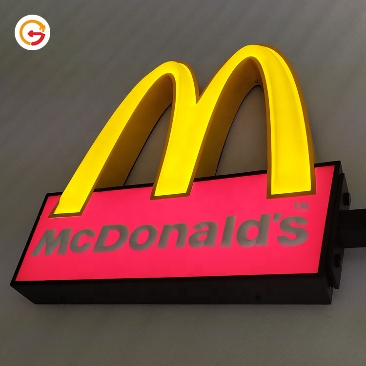 JAGUARSIGN Manufacturer Custom Outdoor McDonald's Led Advertising Light Box 3D Vacuum Formed Sign MC Donalds Enseigne