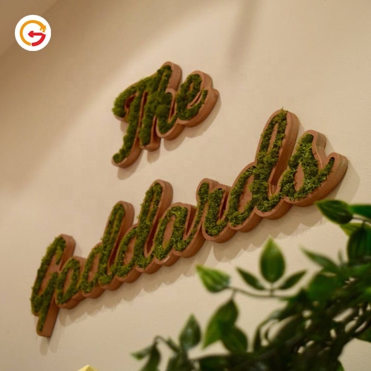 JAGUARSIGN Manufacturer Custom Indoor Store Moss Sign Letter 3D Moss Signage Wall for Company