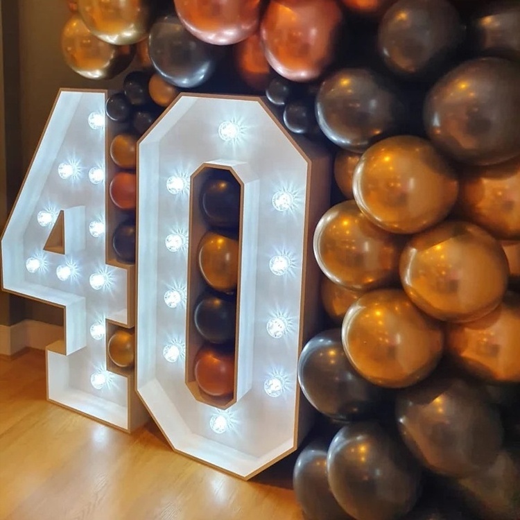 JAGUARSIGN Manufacturer Custom Marquee Letters Giant Birthday LED Marquee Numbers Party Decoration