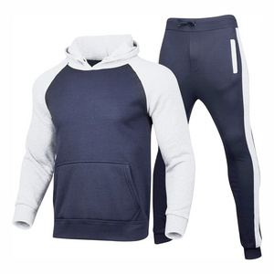 Wholesale new design fleece hoodie high quality custom sports tracksuit for men gym outdoor jogging suit with fleece fabric