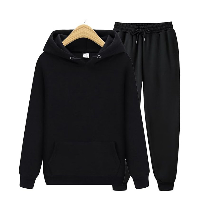 Unisex Hoodies Tracksuit Sweatsuits Women's and Men's 2-Piece Hooded Sweatshirt and Sweatpants Set