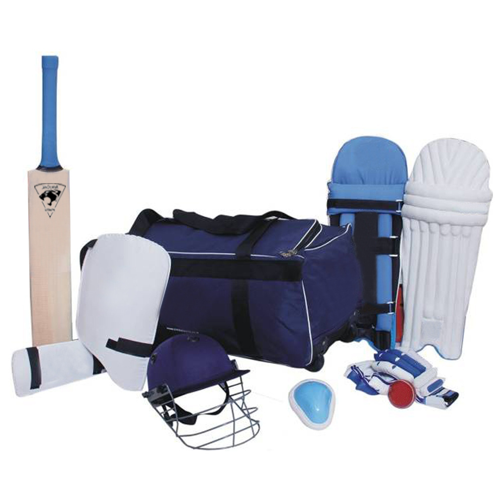 Custom Made Wooden Indoor or Outdoor Cricket Kit Set For Youth Cricket Training Wear Cricket Kits