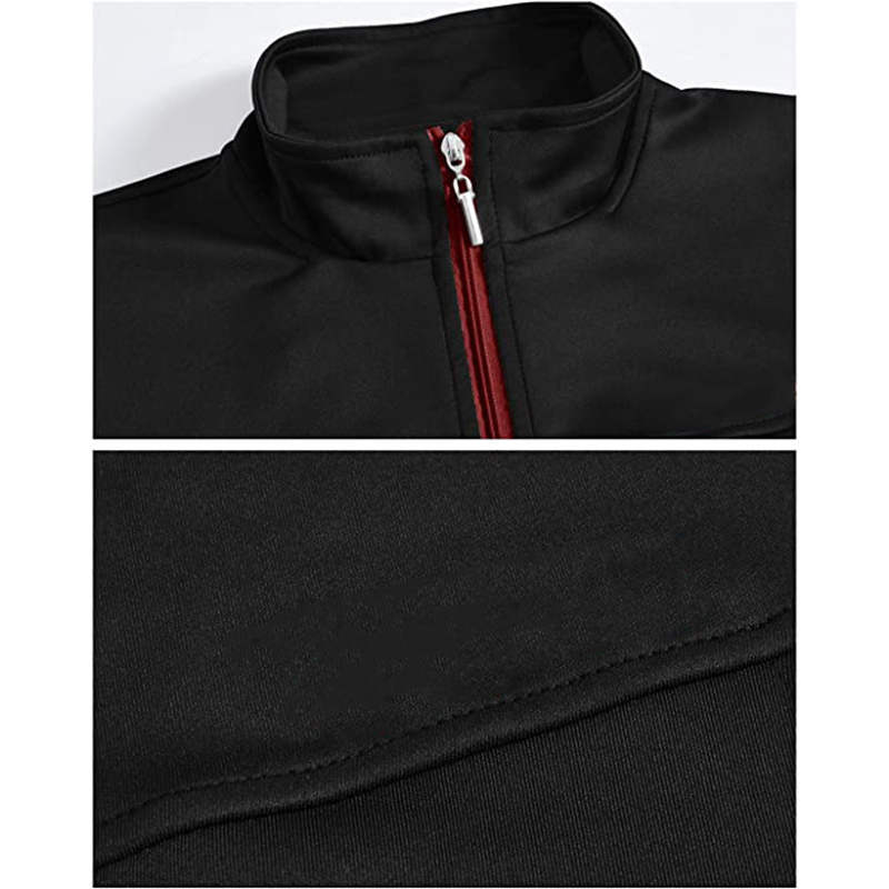 Custom Made Tracksuit Athletic Full Zip Casual Sports Jogging Gym Sweatsuit High Quality Plus Size Men's T-Shirt Black - Maroon