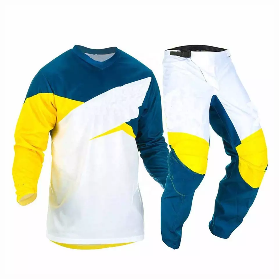 Quality Motocross Gear Unisex Motocross Shirt & Pant Wholesale Blank Motocross Jersey Auto Racing Wear