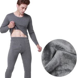 Wool Long Sleeve Underwear Man Long Johns Merino Soft Lightweight Thin Base Layer Tops & Bottoms Underwear Set Long Johns