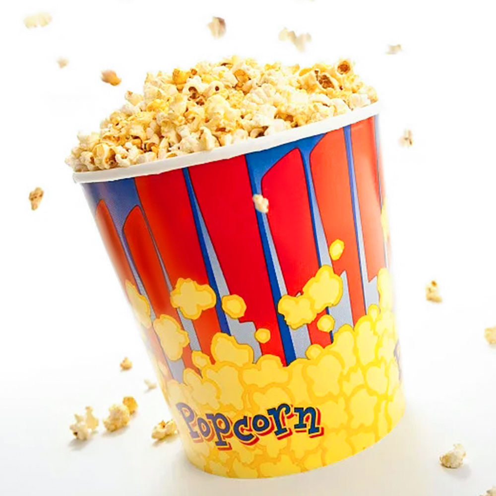 Big Size custom logo KFC Paper Tub Cup 64oz 85 OZ 120oz Paper Fried Chicken Popcorn cup Bucket with Lid