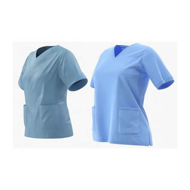 Slim Fit Medical Scrubs Uniform Nursing OEM ODM High Quality Operation Theatre Gowns 100% Organic Cotton With GOTS Certified