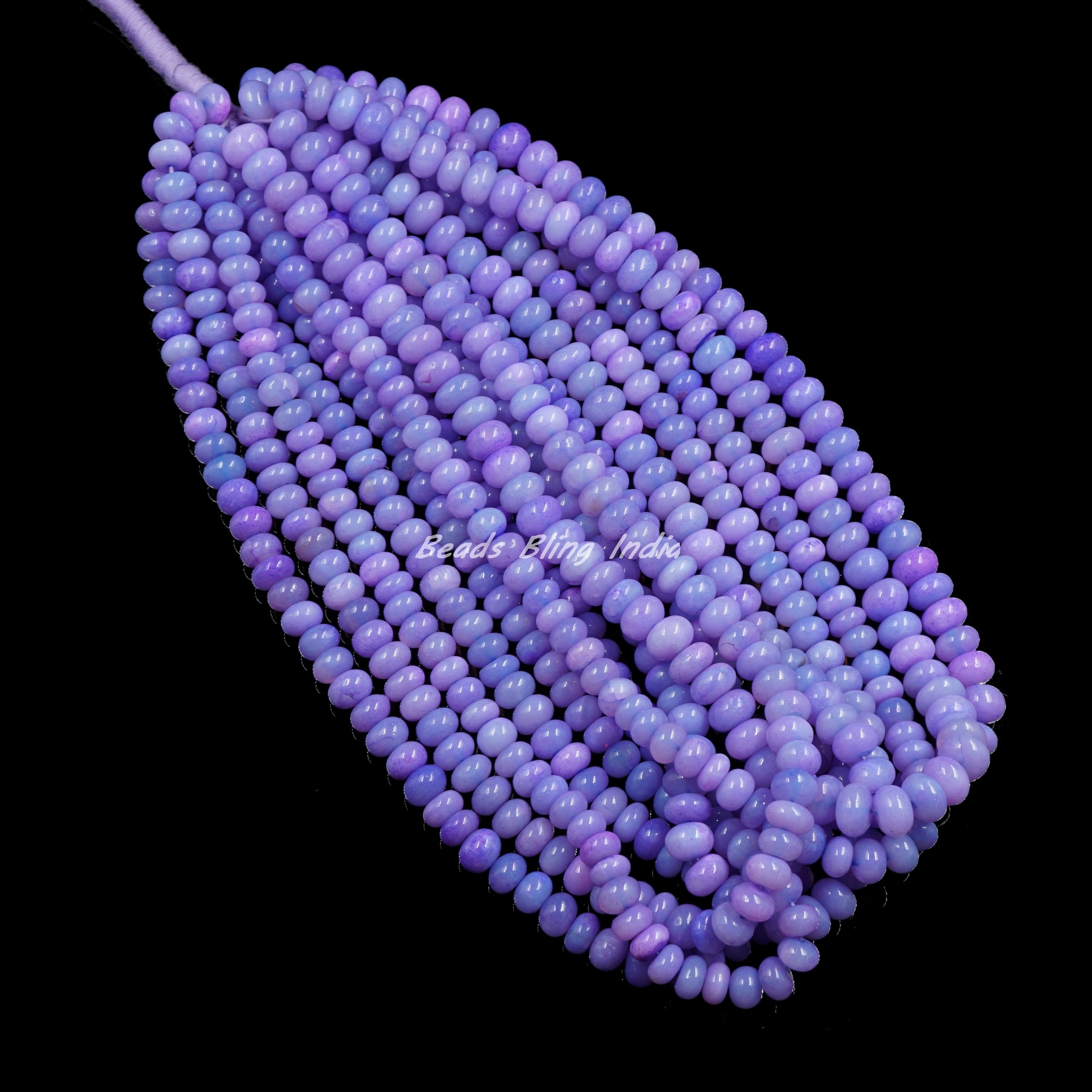 Best Selling Lavender Opal Plain Rondelle Shape Beads Lavender Opal Gemstone Beads Pastel Color Opal Beads Strand for Jewelry